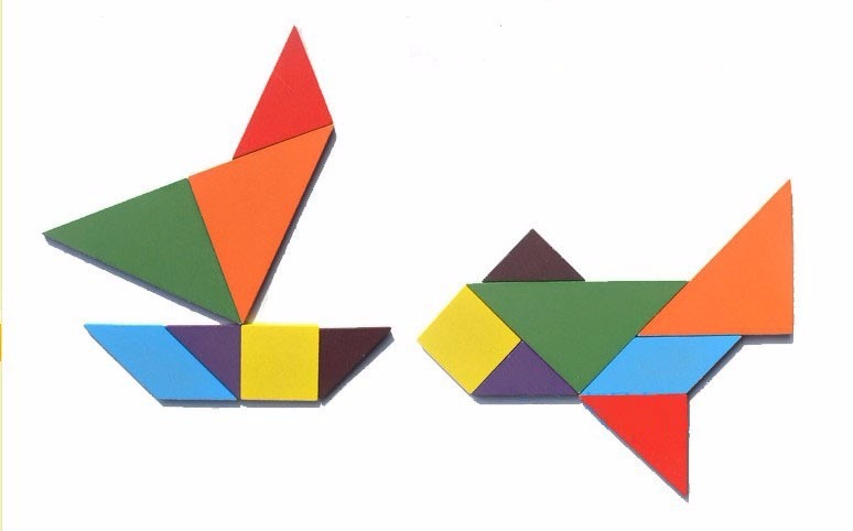 Colorful Wooden Tangram Puzzle