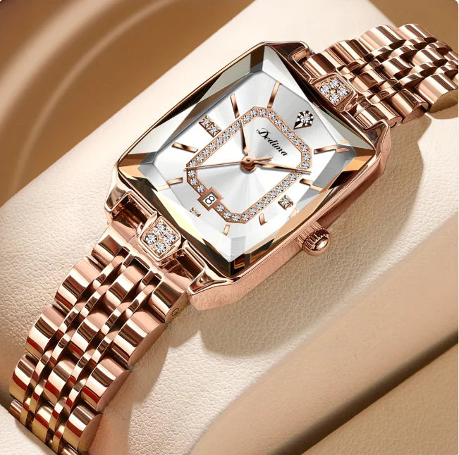 Sophisticated Water-Resistant Women’s Watch – Metal Bracelet