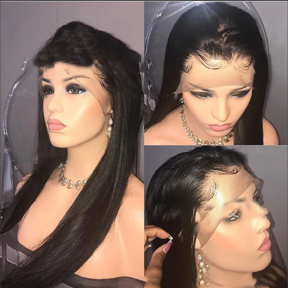 Natural Mid-Part Straight Wig
