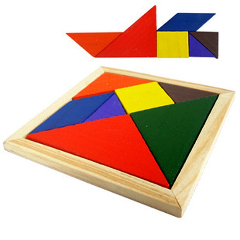 Colorful Wooden Tangram Puzzle