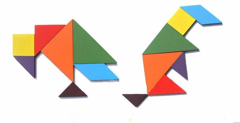 Colorful Wooden Tangram Puzzle