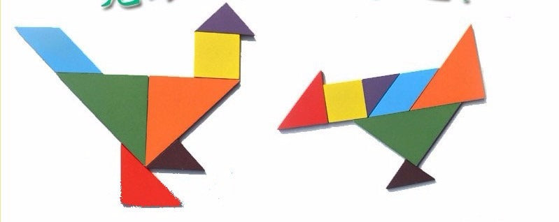 Colorful Wooden Tangram Puzzle