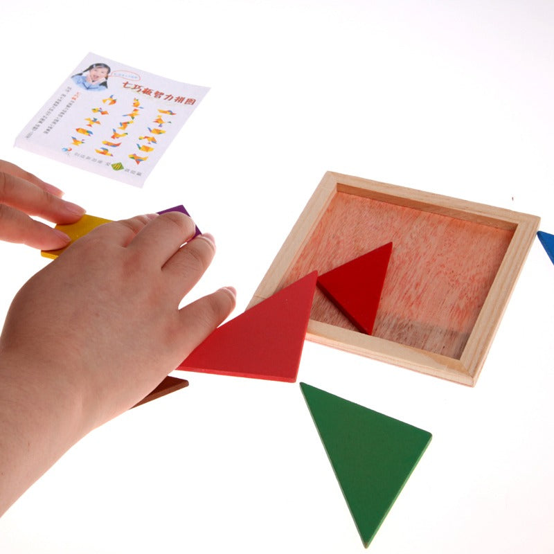 Colorful Wooden Tangram Puzzle