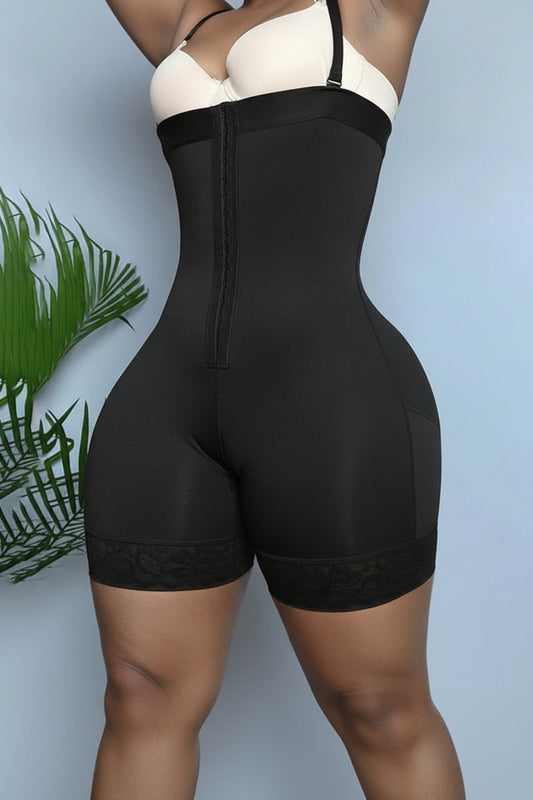 One-Piece Plus Size Shapewear Bodysuit with Zipper & Butt-Lift