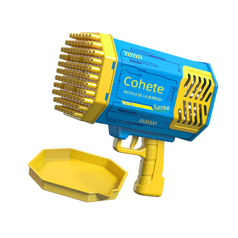Electric Bubble Gun with Lights - 109 Holes Gatling Toy