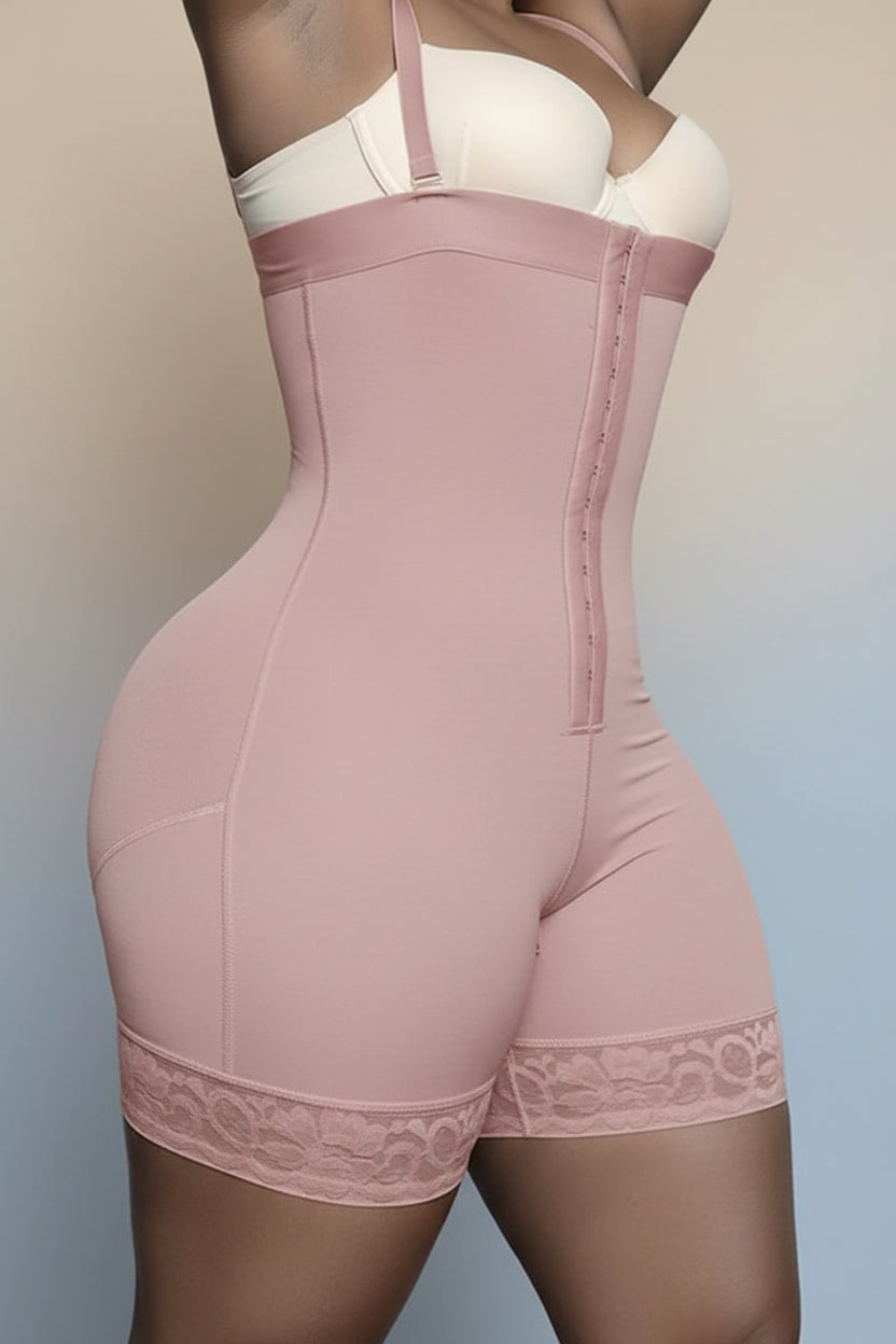 One-Piece Plus Size Shapewear Bodysuit with Zipper & Butt-Lift
