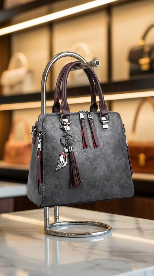 Cat-Themed Tote Bag, Shoulder & Crossbody Purse