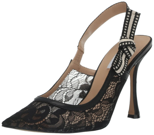 Steve Madden Womens Bri Pump Black Lace 6.5