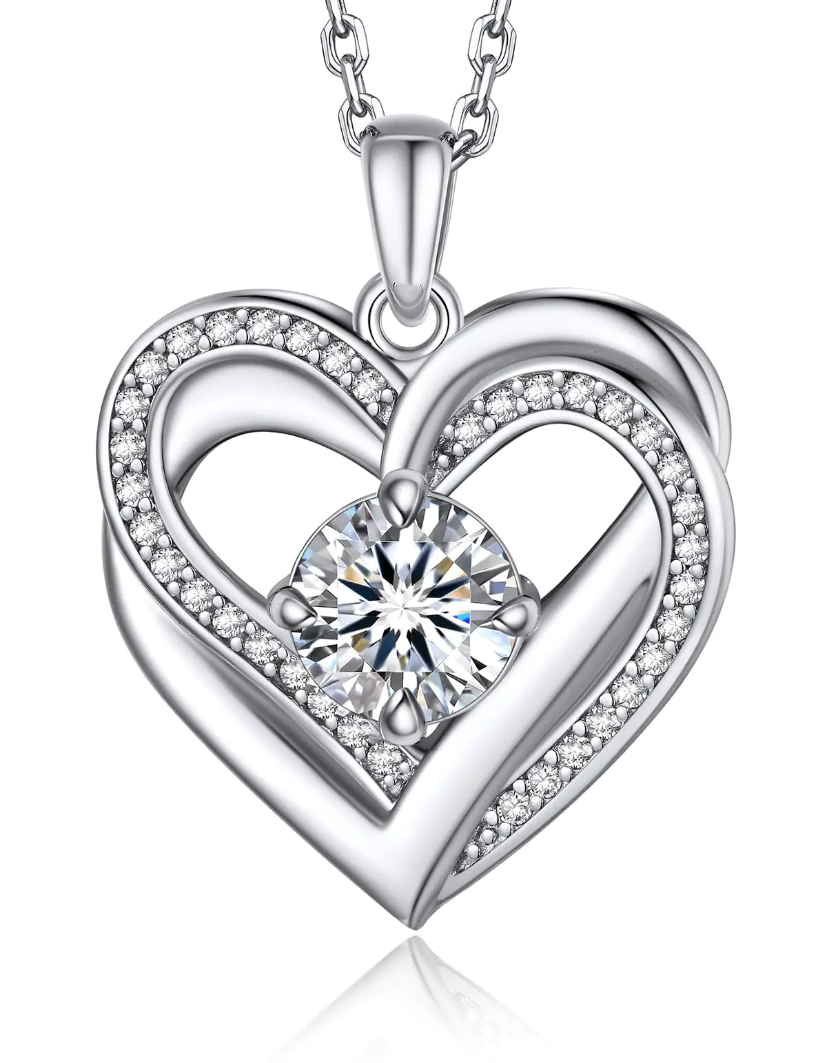 Cherished Bonds Sterling Silver Heart Necklace