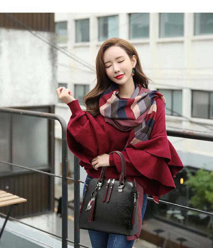 Cat-Themed Tote Bag, Shoulder & Crossbody Purse